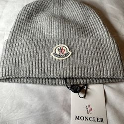 Light Grey Moncler Beanie