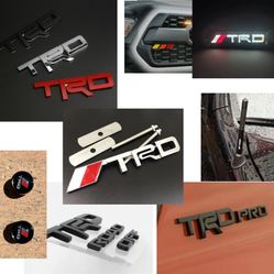 Each  10~15$   3D Metal TRD Emblem Sticker Decal Toyota Racing Development Tailgate Badge