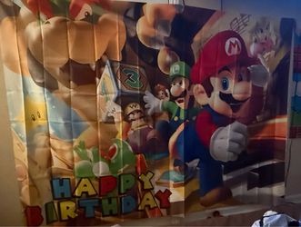 Backdrop Mario party