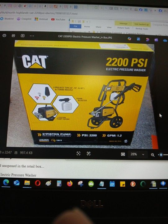 CAT 2200 PSI Electric Pressure Washer - New