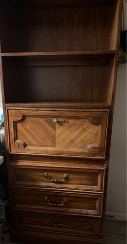 Wood  Cabinet with Shelves