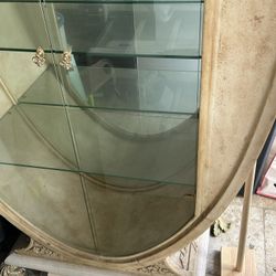 Curio De Mármol , Marble curio cabinet with lighting