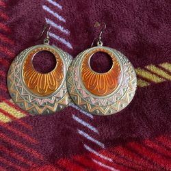 Vintage Hand Painted Earrings 