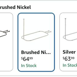 5708: New PrettyHome Shower Curtain Rod Hoop Square Shape Bathroom Heavy Duty No Rust Oval Shower Rod 58.3"x24" for Clawfoot Tub,for Free Standing Tub