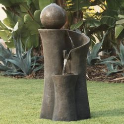 Four Modern Sphere Curve Cascading 39 1/2"  High Led Fountain $250Each 