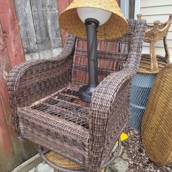 Everything made of wicker is what's for sale. 