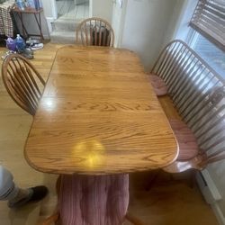 Dining Room Table Chairs and Bench