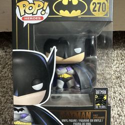 FUNKO POP HEROES #270 BATMAN FIGURE 1(contact info removed) 1ST APPEARANCE 80 YEAR ANNIVERSARY