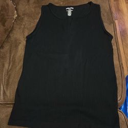 Black L/XL Feathers Maternity Tank