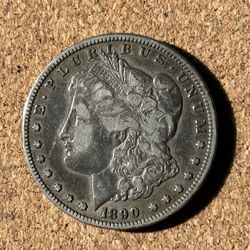 1890-CC $1 Morgan Silver Dollar VF Condition Beautiful Coin Key Date