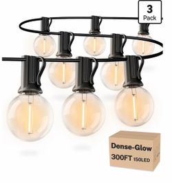 300 FT Outdoor String Lights, Waterproof Outside Patio Light 156 Bulbs
