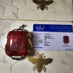 Huge Natural Ruby Pendant 