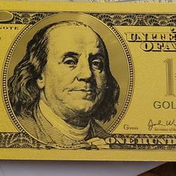 Full 24k Gold 100$ Bill 
