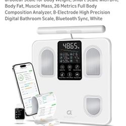 arboleaf Scale for Body Weight, Smart Scale with BMI, Body Fat, Muscle Mass, 26 Metrics Full Body Composition Analyzer, 8-Electrode High Precision Dig
