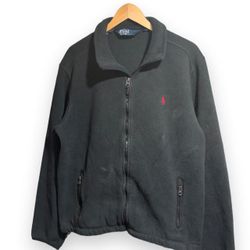 Vintage Black Polo Ralph Lauren fleece jacket