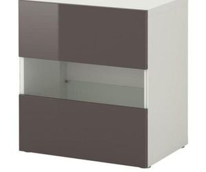 Ikea Cabinet Besta Tofta Gray Door Set
