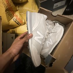 All White New Balance 