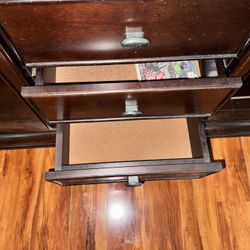 Tv ENTERTAINMENT OTTOMAN REAL CHERRY WOOD