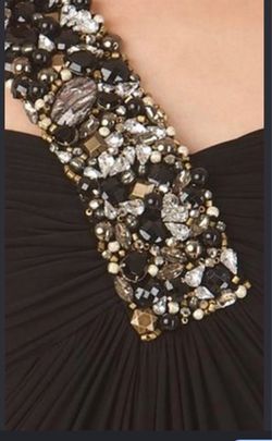 Black Formal Dress with Beaded Detail