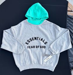 Fear of God Essentials Hoodie Gray Teal