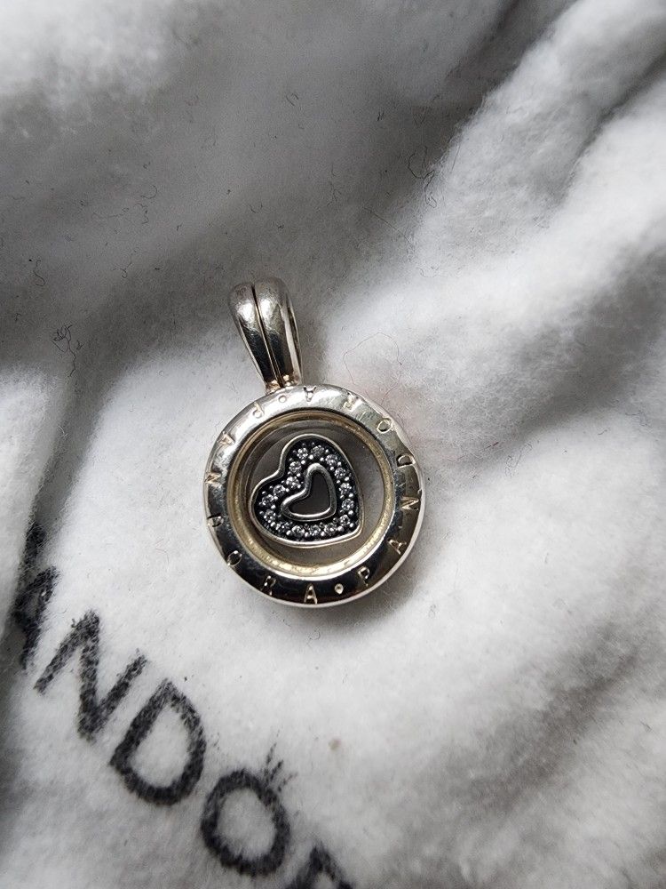 With CZ silver Heart Pendant Pandora Floating Heart Locket