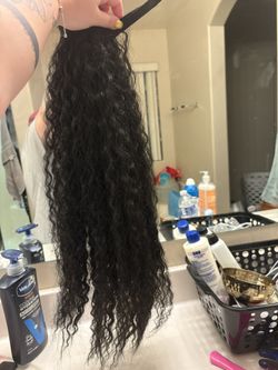 Draw String & Velcro Wrap W/ Clip Pony Tail Extensions