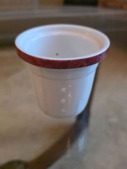 White Ceramic Reusable Teacup Infuser, Round Tea Cup Insert, Multicolor