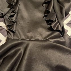 Black Silk Dress Top