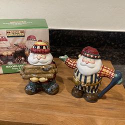 Debbie mumm Santa sugar and creamer set