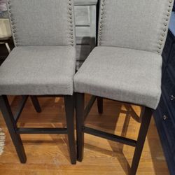 CUTE GRAY BAR STOOLS  29"H  AT PICKY PINCHERS 801 TURNER ST CLEARWATER OPEN TODAY 12-4 FREE DELIVERY 