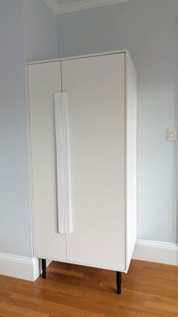 Modern white kids wardrobe