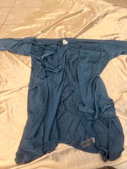 LuLaRoe Shirley Teal Heather Knit Kimono Cardigan Size M New With Tags