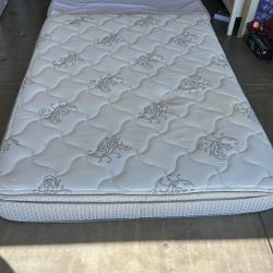 Clean, Spare Basement Queen size Bed With Box Frame.