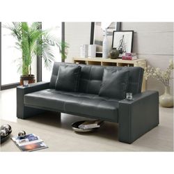 Brand New Black Sofa Bed w/Cup Holders — BEST PRICES!