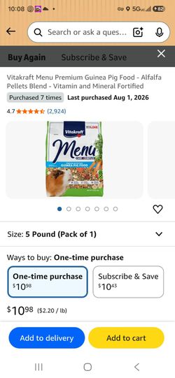 Guinea Pig Food /unopened