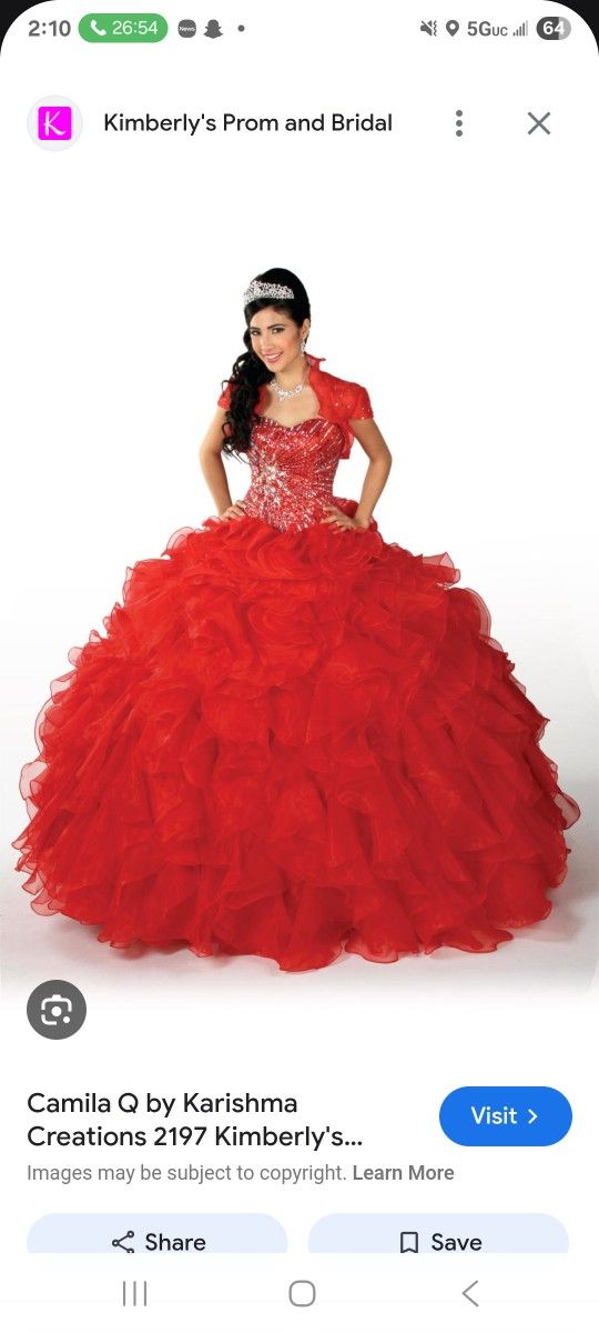 Red quencera dress Size 4