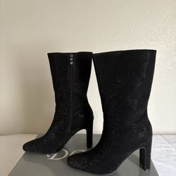 Women’s Sparkly Black Boots 