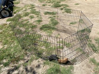 Animal run cage sizing in  photos