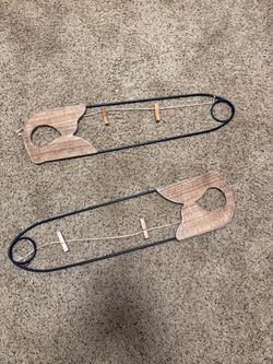 Safety pin laundry decor