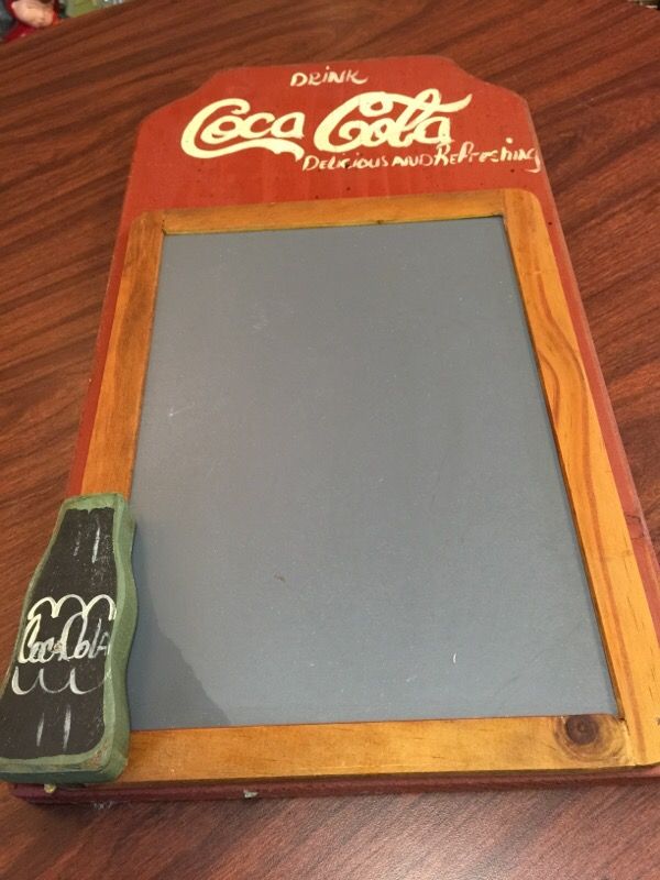 Vintage Barnwood Coca Cola Chalkboard Sign