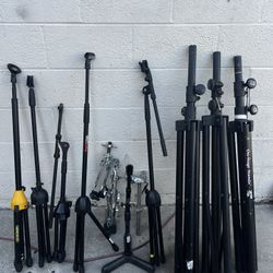 Stans De Micrófono Y Bosinas Y Stand De Tarola