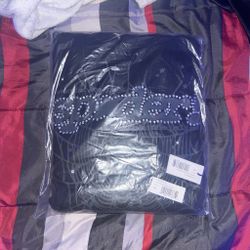 Spider Worldwide Rhinestone Hoodie Black Medium