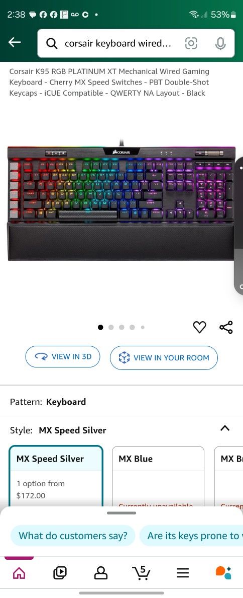 K95 Corsair Keyboard