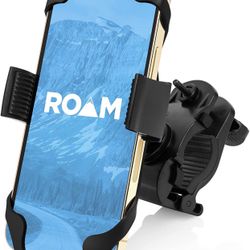 Universal Bike Phone Mount for Motorcycle - Bike Handlebars, Adjustable - Black - iPhone 13, 12, SE (2nd gen), 11, XS, XR, X; All Samsung Galaxy 