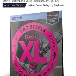 D'Addario XL ProSteels Bass Guitar Strings