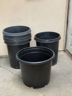 Large Black Plastic Planter