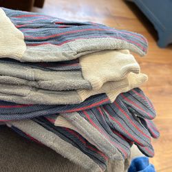 6 Pairs Of Leather Work Gloves