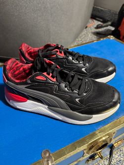 Puma Black and Red Sneakers