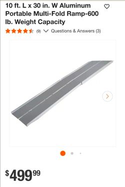 10 ft Aluminum Portable Multi-Fold Ramp