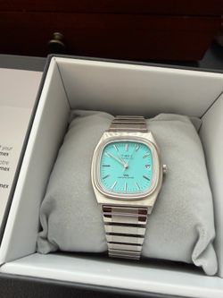 Timex Automatic 1983 E Line Tiffany Blue Dial 34mm